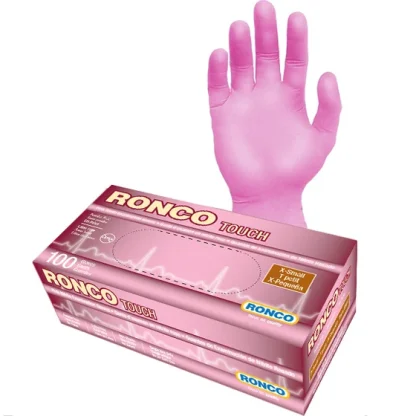 Pink Nitrile Examination Gloves, Powder-Free, 3.5 Mil