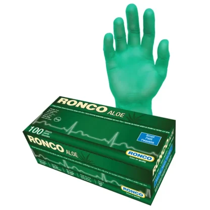 Green Synthetic Stretch Examination Gloves, Powder-Free, 5 Mil