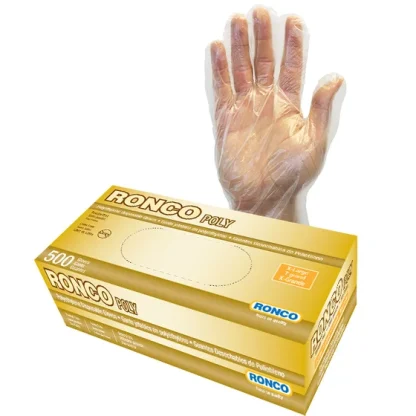 Clear Polyethylene (PE) Disposable Gloves, 0.5 Mil