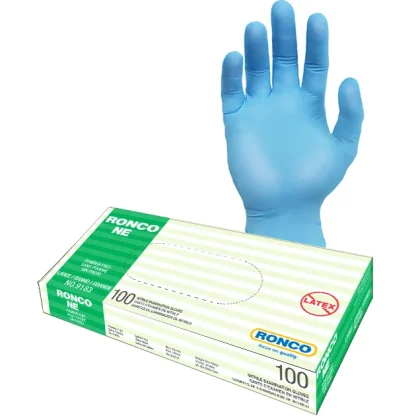 Blue Nitrile Examination Gloves, Powder-Free, 3 Mil
