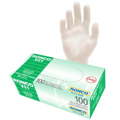 Clear Vinyl Examination Gloves, Powder-Free, 3 Mil