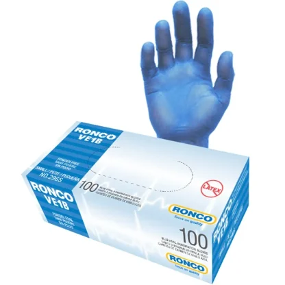 Blue Vinyl Examination Gloves, Powder-Free, 3 Mil